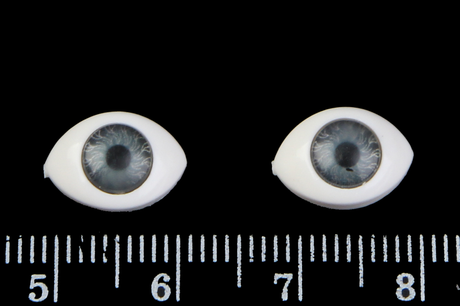 Очі для ляльок та іграшок, 1 пара, сірі, 12 мм