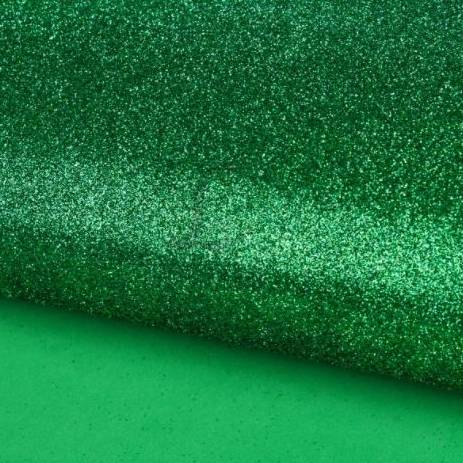 Фоаміран листовий з глітером, 70х50 см, 1 мм, зелений