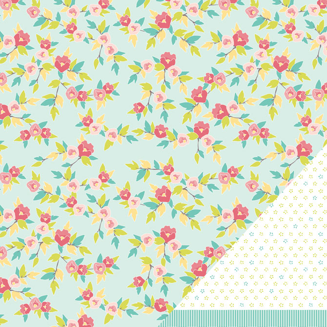 Двусторонняя бумага Pretty Parkway 30х30 см от American Crafts