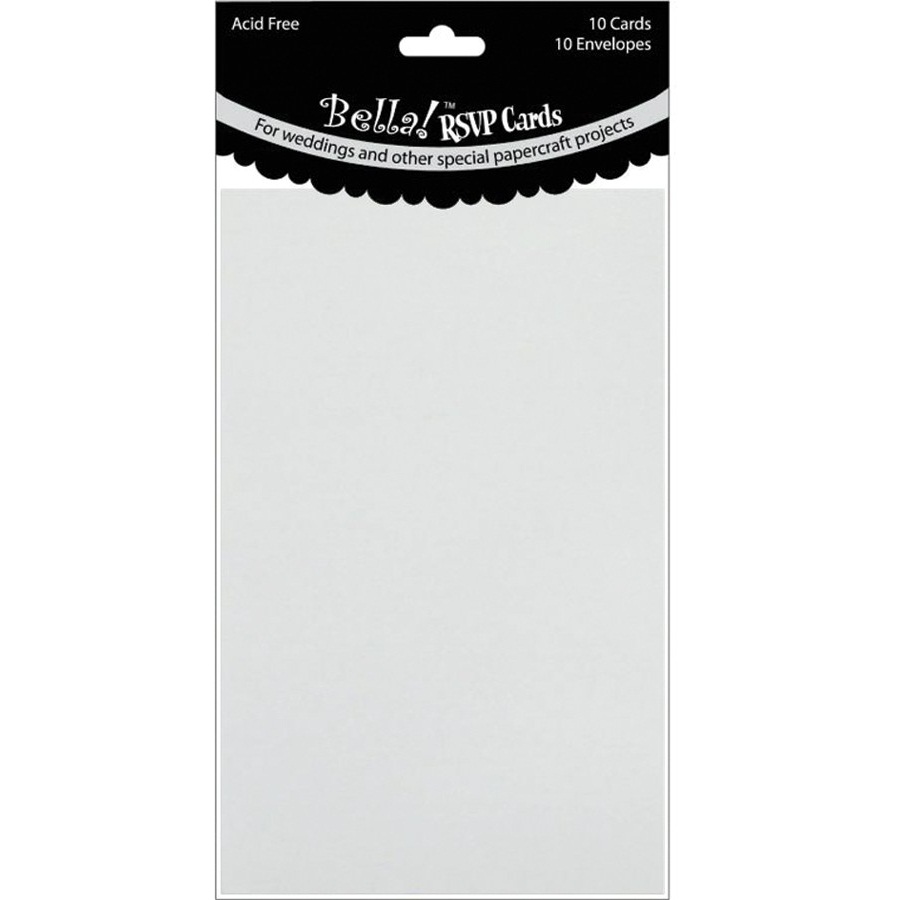 Набор заготовок для открыток белого цвета, 10 шт, 9х13 см от Ruby Rock-It