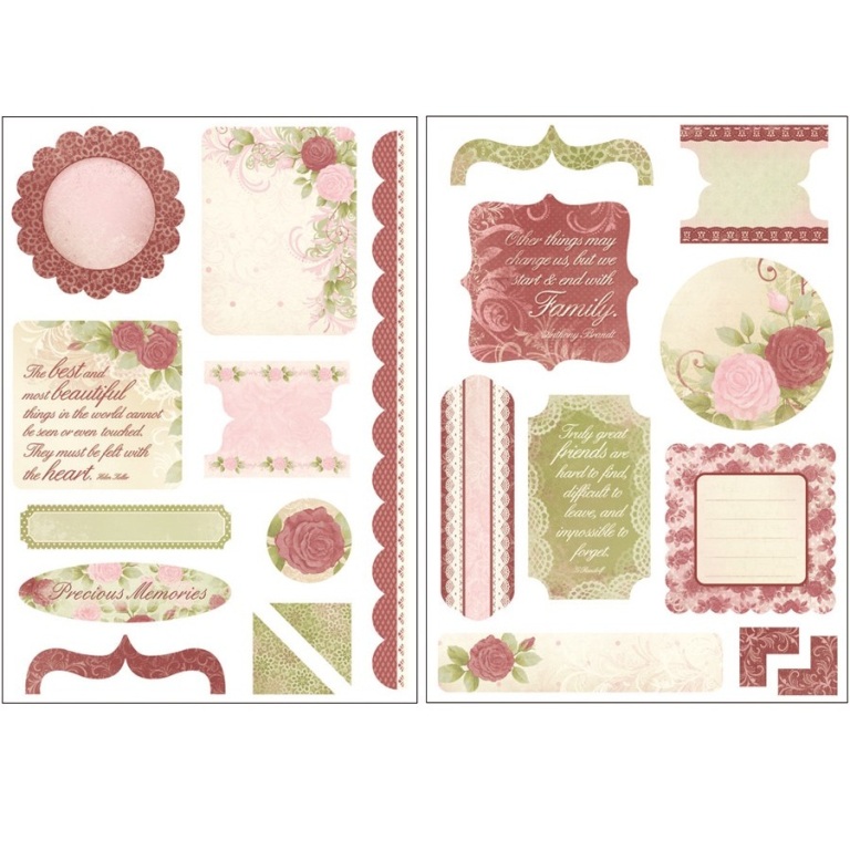 Набор высечек English Rose 21x15 см от Kaisercraft