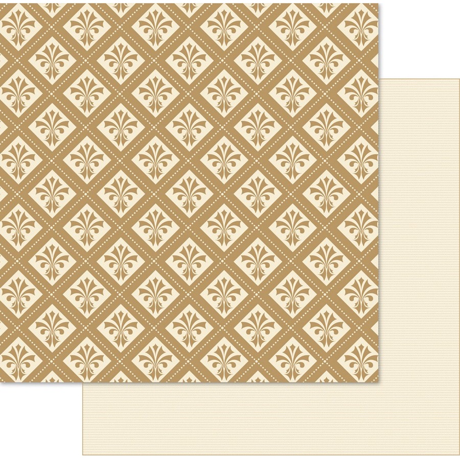 Двосторонній папір Fleur De Lis / Gold 30х30 см від Ruby Rock-it