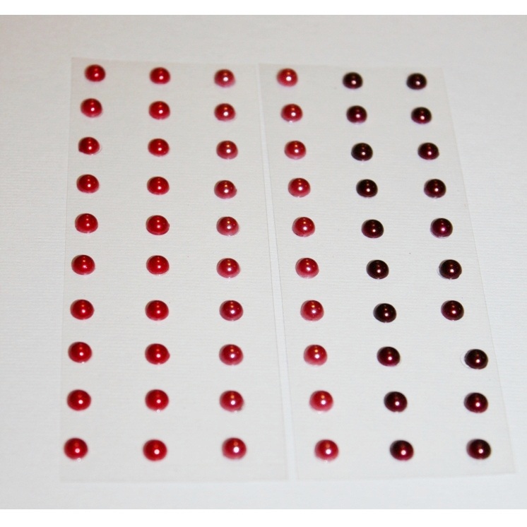 Полужемчужины, набор в красных тонах, 5 мм, 60 шт