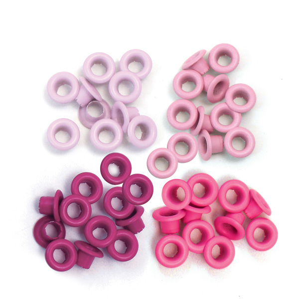 Люверси Standard Eyelets Pink рожевого кольору 60 шт від We R Memory Keepers