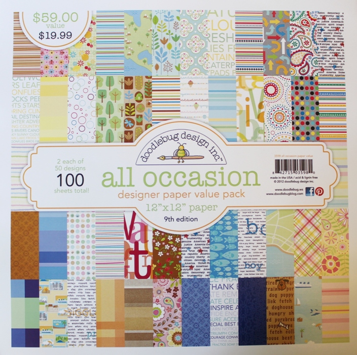 Набор бумаги All Occasions 30х30 см 50 листов от Doodlebug