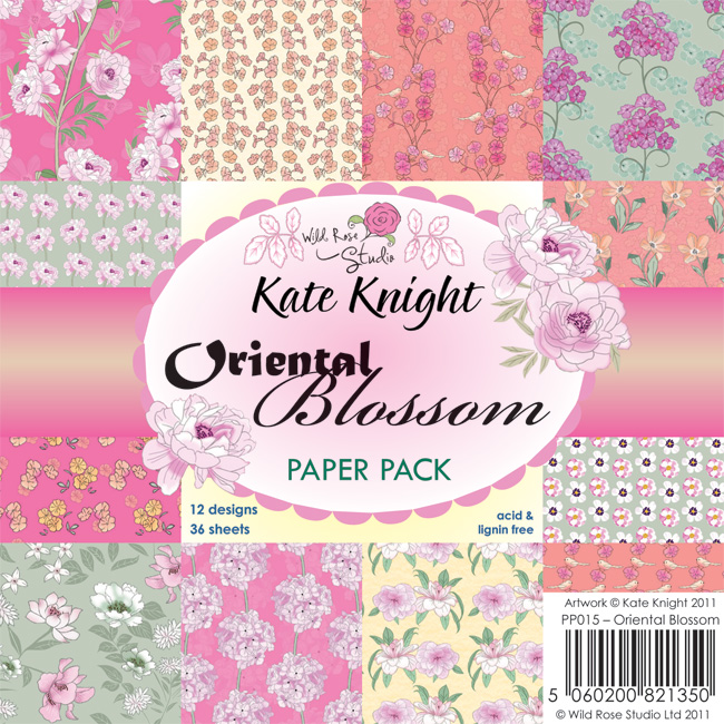 Набір паперу Oriental Blossom 15х15 см 12 аркушів від Wild Rose Studio
