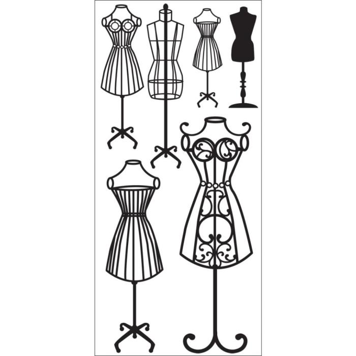 Натирки для скрапбукинга Dress Forms от Kaisercraft