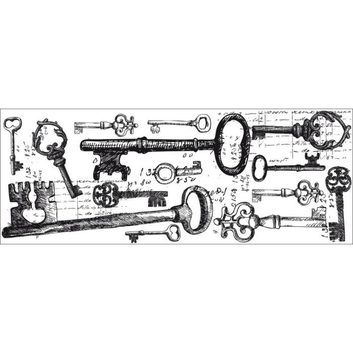 Акриловый штамп Keys, Kaisercraft, 13х5 см