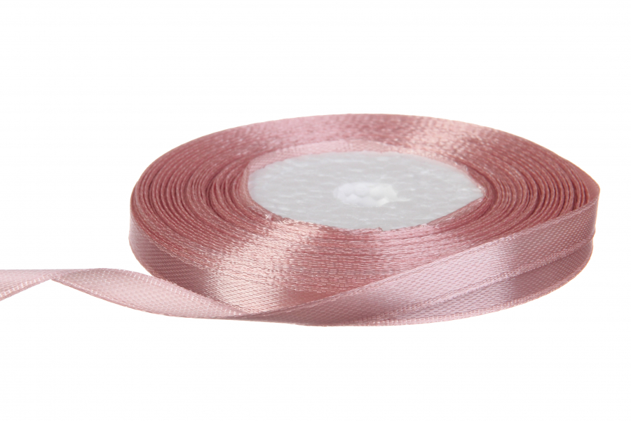 Атласная лента, рулон, #146, серо-розовый, 7 мм, 23 м