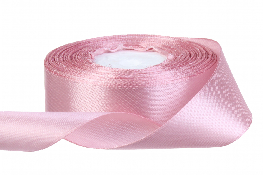 Атласная лента, рулон, #135, розово-сиреневый, 25 мм, 23 м