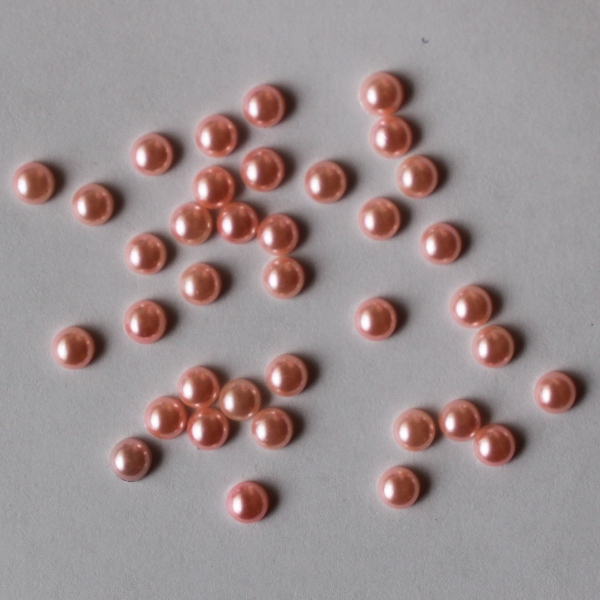 Набір перламутрових половинок перлин 5 мм світло-рожевого кольору, 50 шт