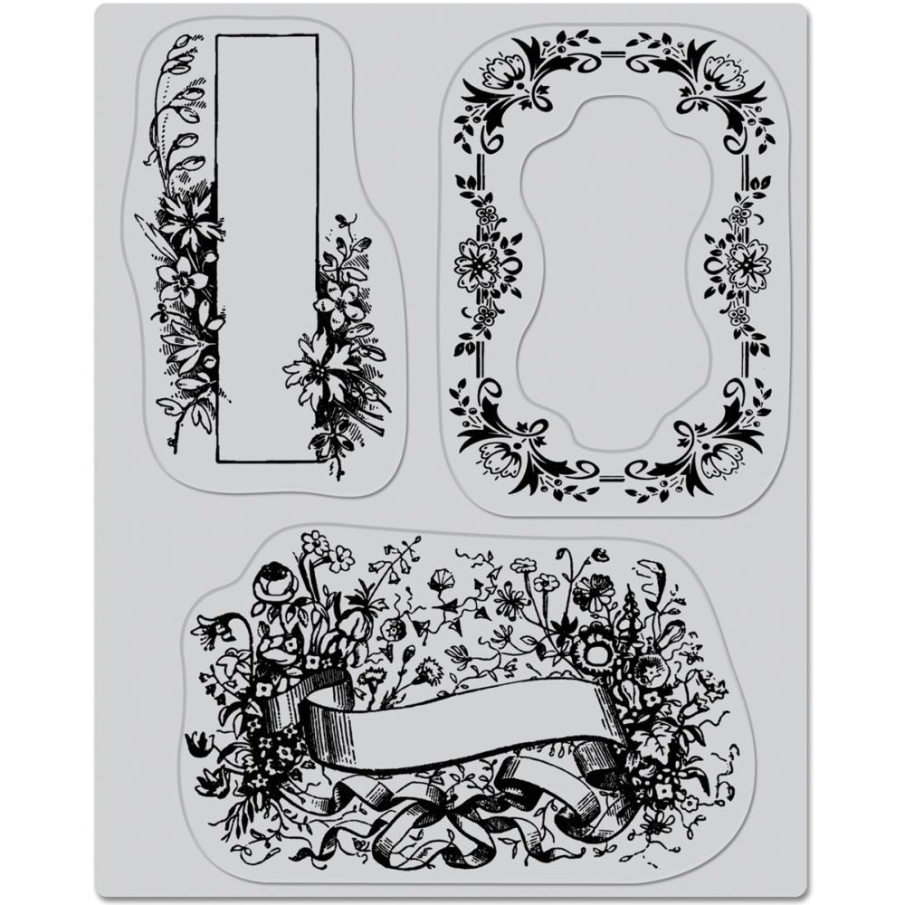 Набір гумових штампів Floral Frames, Hero Arts