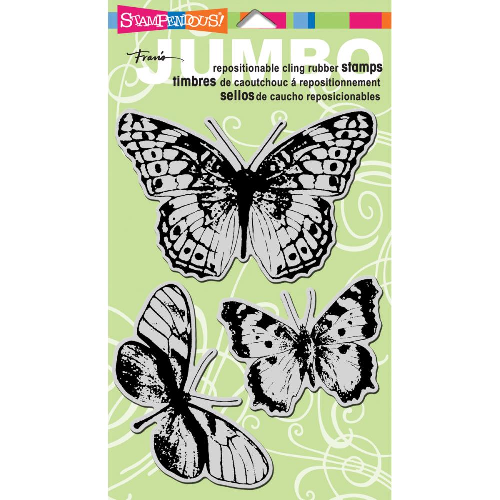 Набір гумових штампів Butterfly Trio, Stampendous