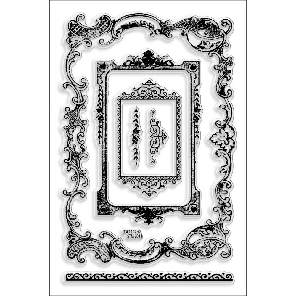 Набір акрилових штампів Vintage Frames, Stampendous