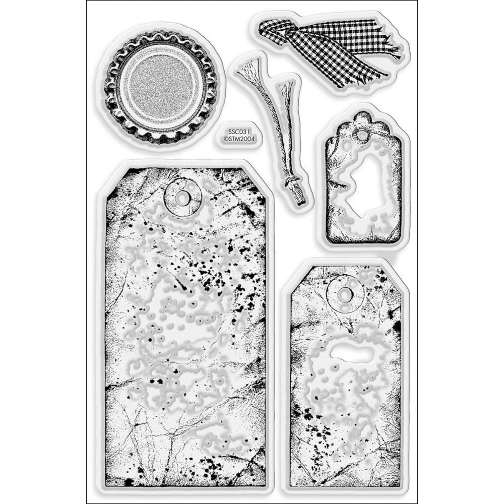 Набір акрилових штампів Timeless Tags, Stampendous