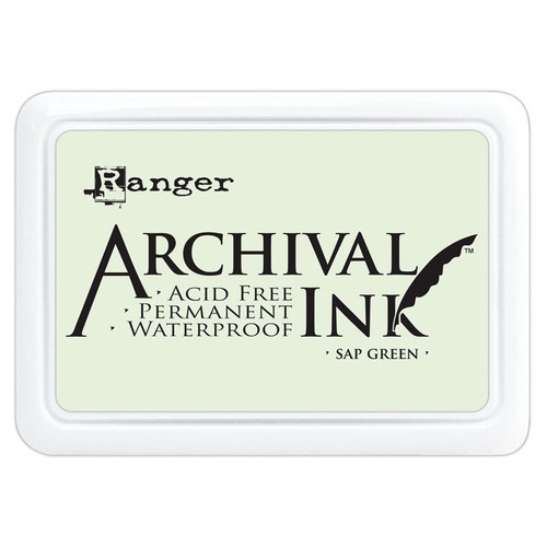 Перманентные чернила для штампинга Archival Ink Sap Green от Ranger