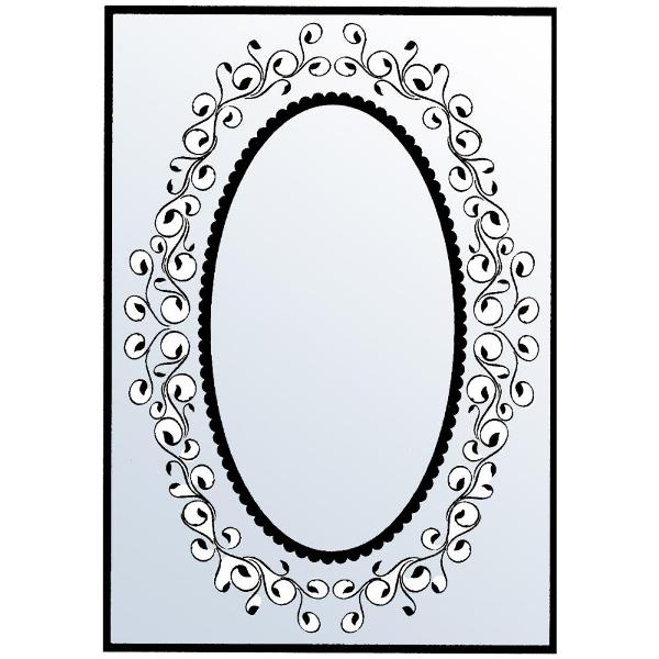 Папка для тиснения Oval Swirl Frame от Nellie's Choice