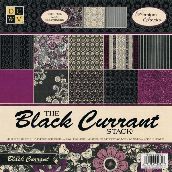 Набор бумаги для скрапбукинга Black Currant 30х30 см 24 листа от DCWV