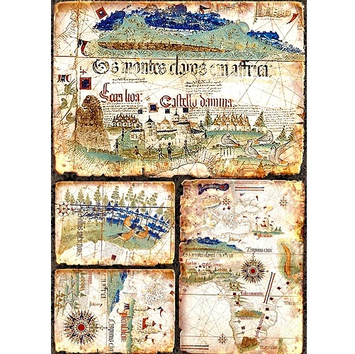Декупажна карта "Старовинна карта" 21х29,7 см від компанії Cheap Art
