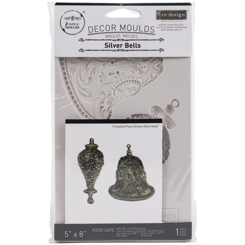 Силіконова форма (молд) 12.5х20 см Silver Bells Redesign, Prima Marketing