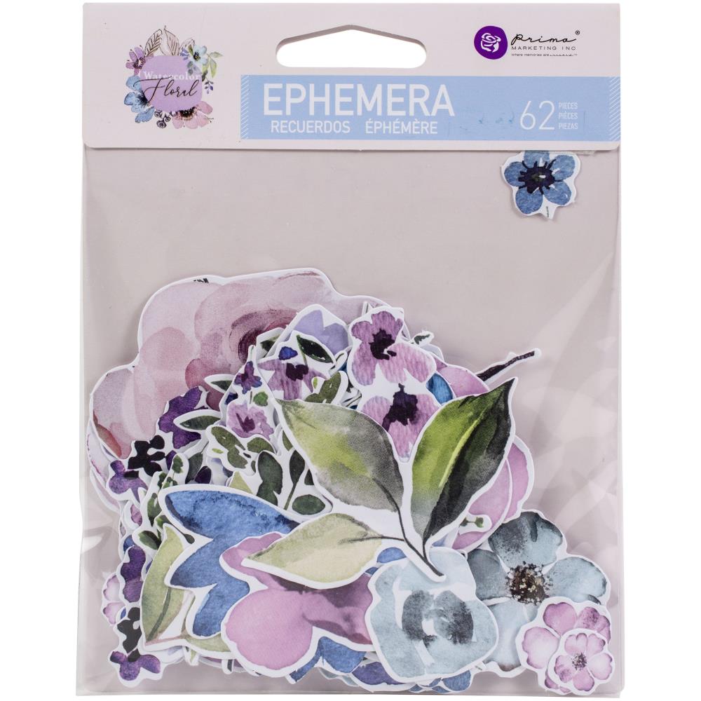 Набір вирубування, Watercolor Floral 2, 62 шт, Prima