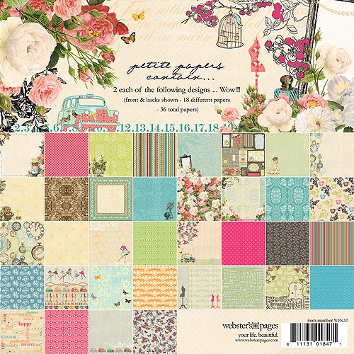 Набір паперу для скрапбукінгу Petite Papers Pad WPK32 15х15 см від Webster's Pages