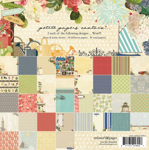 Набір паперу для скрапбукінгу Petite Papers Pad WPK31 15х15 від Webster's Pages