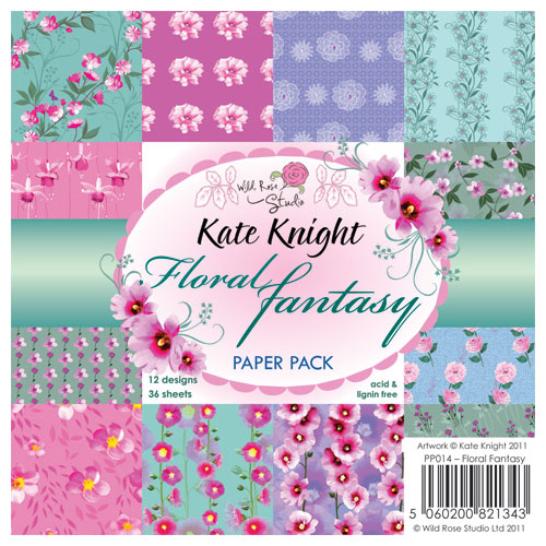 Набор бумаги Floral Fantasy 15х15 см 12 листов от Wild Rose Studio