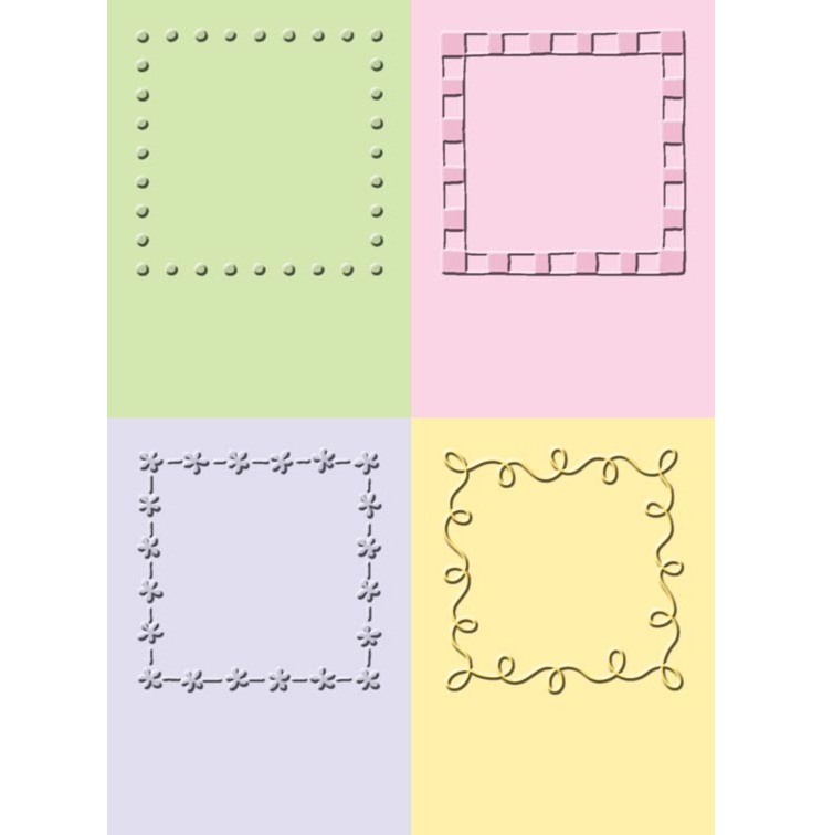 Папки для тиснення Decorative Squares від Cuttlebug