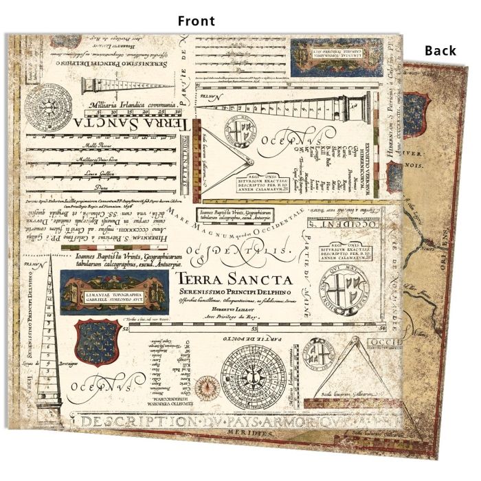 Двусторонняя бумага для скрапбукинга Avignon - Diagram 30х30 см от 7gypsies