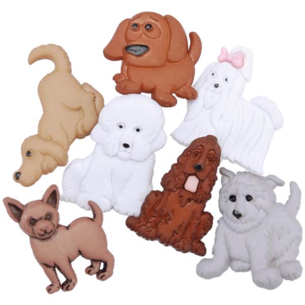 Набір ґудзиків Puppy Parade від Dress It Up, 7 шт