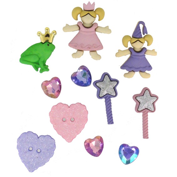 Набір ґудзиків Little Princess від Dress It Up, 10 шт