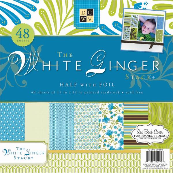 Набор бумаги для скрапбукинга White Ginger 30х30 см 24 листа от DCWV
