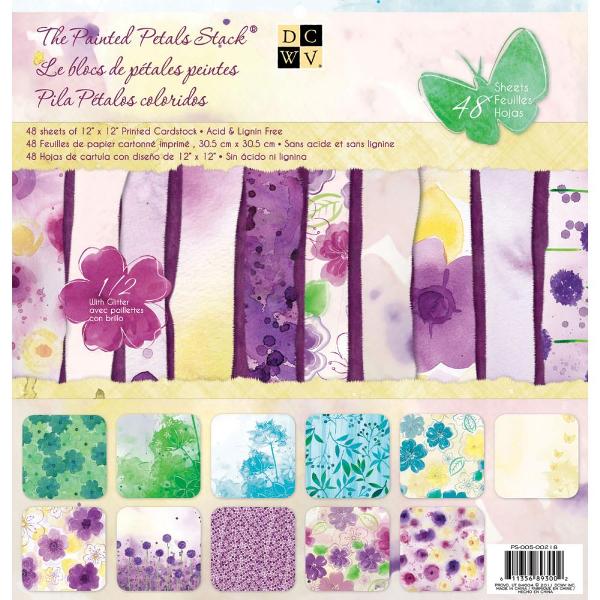 Набор бумаги для скрапбукинга Painted Petals 30х30 см 24 листа от DCWV