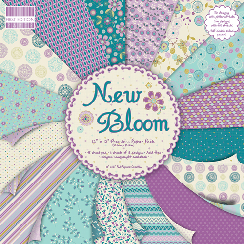 Набор бумаги New Bloom 30х30 см 16 листов First Edition