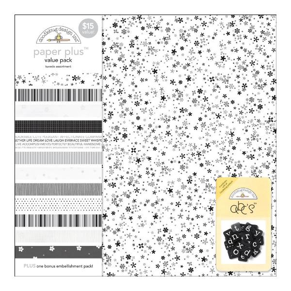 Набор бумаги Tuxedo 30х30 см 10 листов от Doodlebug