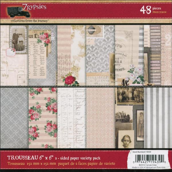Набір паперу Trousseau 15х15 см, 12 аркушів від 7Gypsies