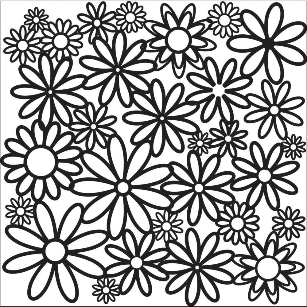 Трафарет Daisy Cluster, 15х15 см від Crafter's Workshop