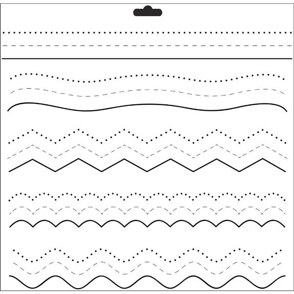 Трафарет Stitch Doodle Dot 30х30 см від Crafter's Workshop