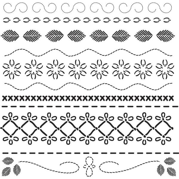 Трафарет Deco Stitches 30х30 см от Crafter's Workshop