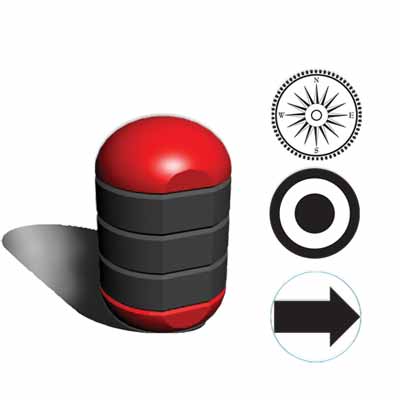 Набор трех резиновых штампов Stamp Trio: Round Travel, 7gypsies