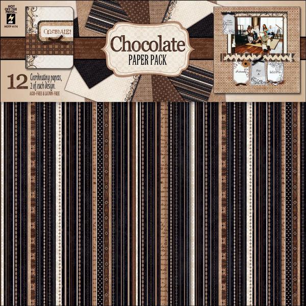 Набор бумаги Chocolate 30х30 см 6 листов от Hot Off The Press
