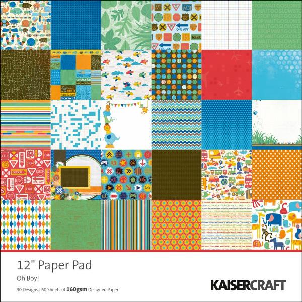 Набір паперу Oh Boy! 30х30 см, 30 аркушів від Kaisercraft