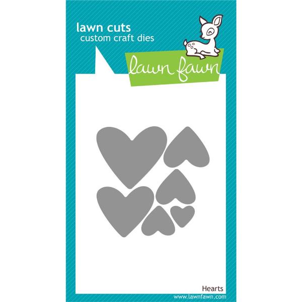 Набор стальных ножей для вырезания Hearts от Lawn Fawn