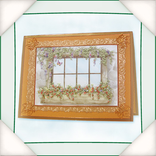 Открытка Country Window для украшения цветочным миксом Flower Soft, 14,5х10,5 см