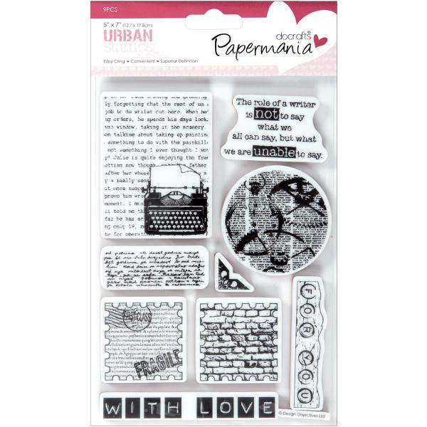 Набор резиновых штампов Type Print, Papermania, 9 шт