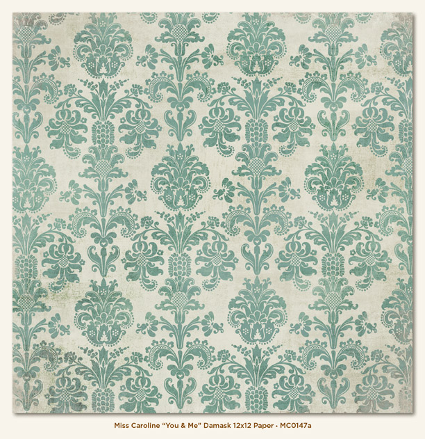Двусторонняя бумага You and Me Damask 30х30 см от My Mind's Eye
