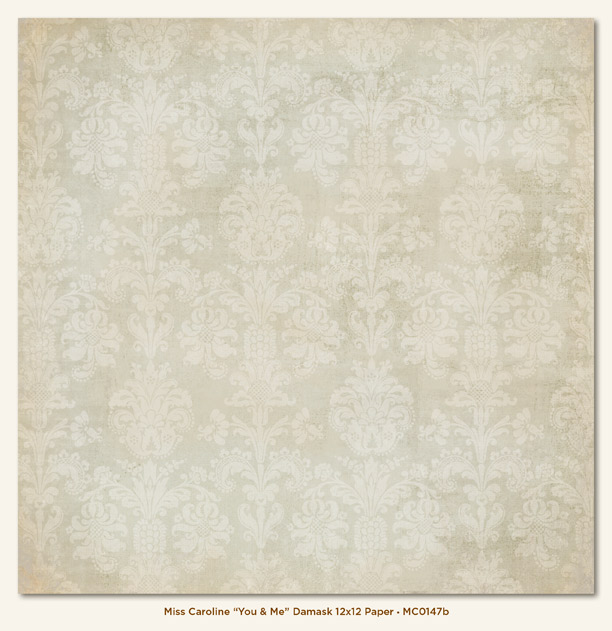 Двусторонняя бумага You and Me Damask 30х30 см от My Mind's Eye