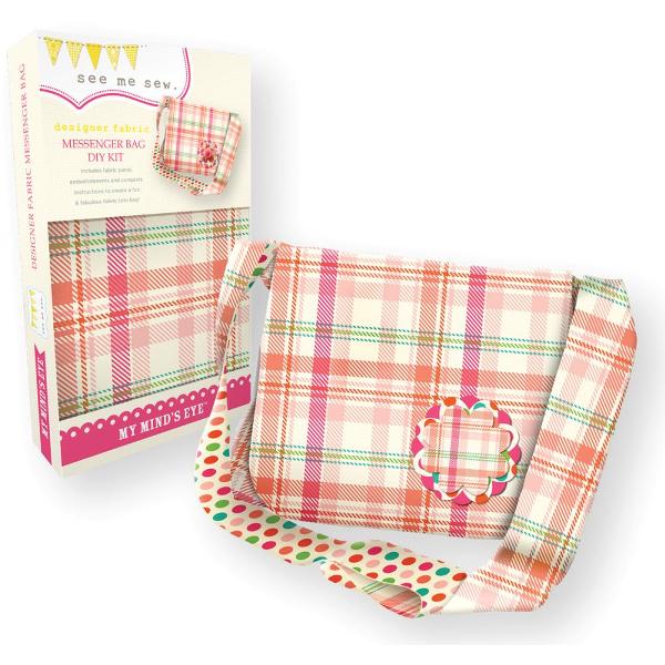 Набір для пошиття сумочки Messenger Bag Pink Plaid від My Mind's Eye