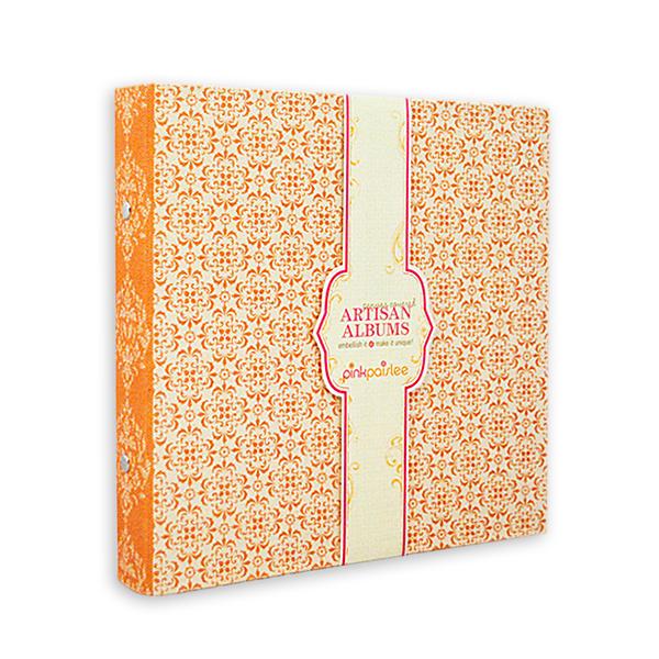 Альбом для скрапбукінгу 20х20 см Artisan Album - Orange від Pink Paislee